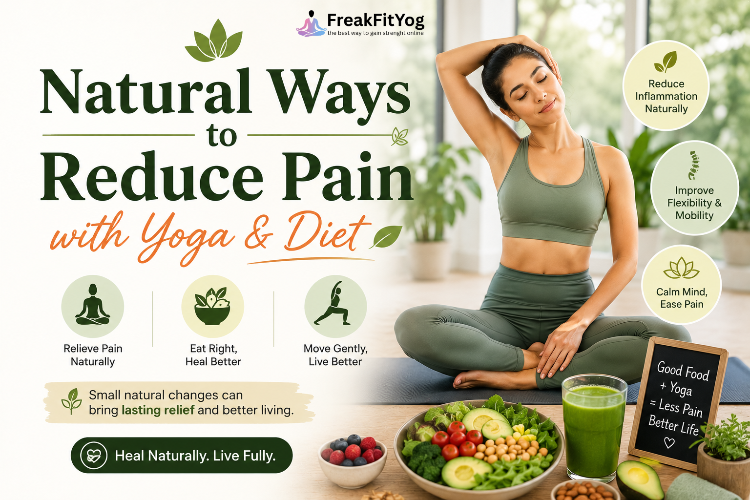 Natural Ways to Reduce Pain with Yoga & Diet