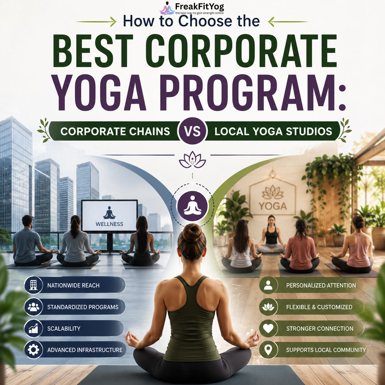 How to Choose the Best Corporate Yoga Program: Corporate Chains vs Local Yoga Studios